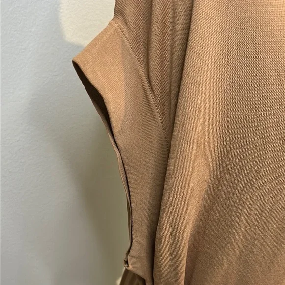 Zara Tan Sheer swim cover up Maxi Dress Sleeveless Resort Wear - Picture 4 of 14